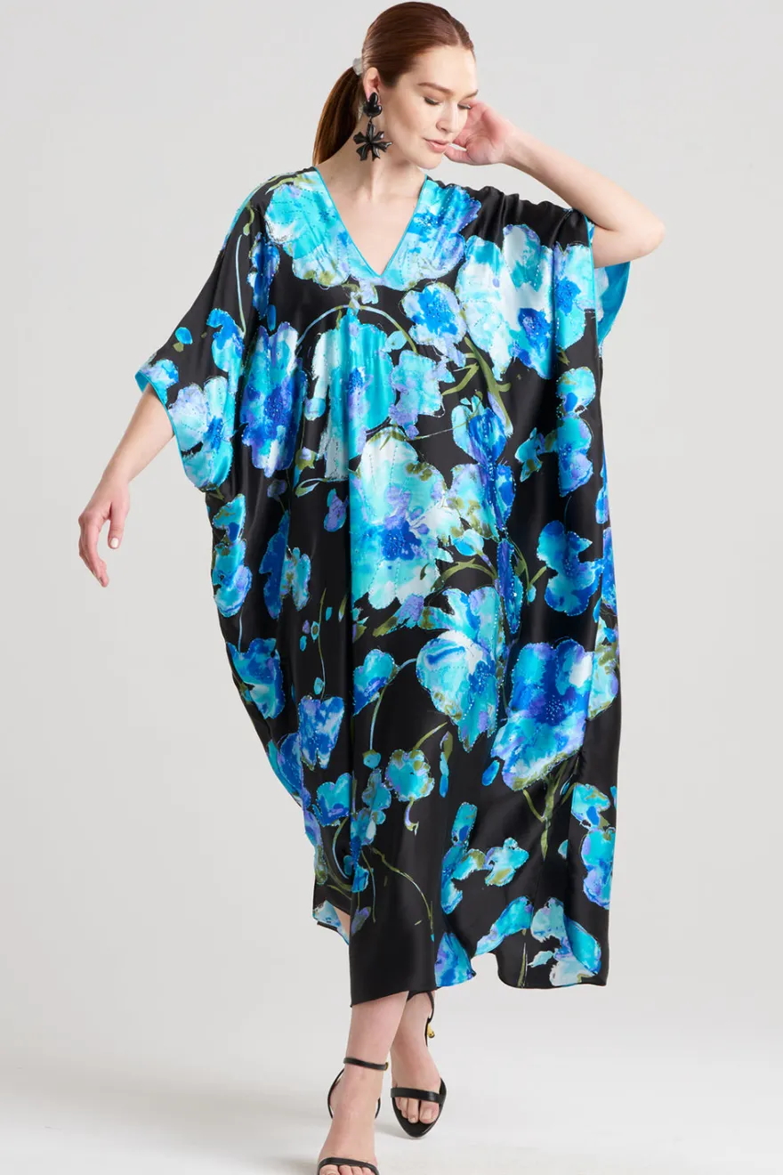 Sakura Matsuri Beaded Cocoon Silk Caftan
