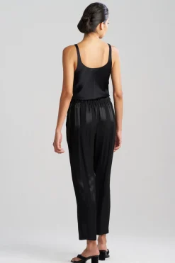 Satin Jacquard Stripe Pants