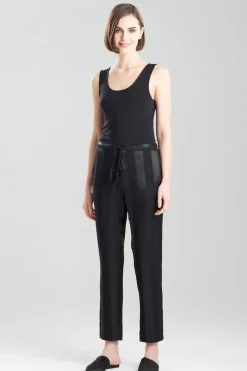 Satin Jacquard Stripe Pants