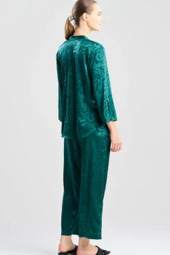Scroll Satin Jacquard Long Sleeve PJ