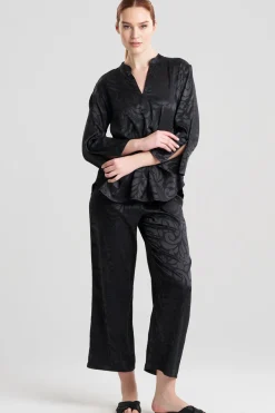 Scroll Satin Jacquard Long Sleeve PJ