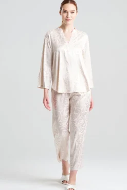 Scroll Satin Jacquard Long Sleeve PJ