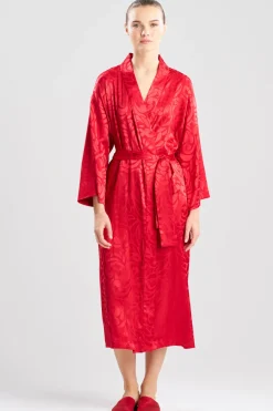 Scroll Satin Jacquard Robe