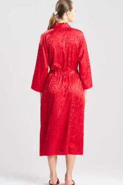Scroll Satin Jacquard Robe