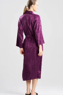 Scroll Satin Jacquard Robe