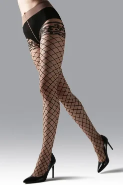 Scroll Sheer Tights