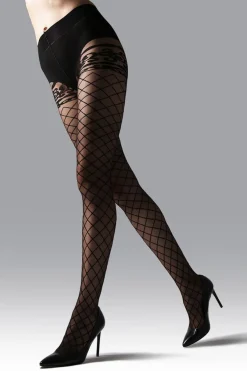 Scroll Sheer Tights