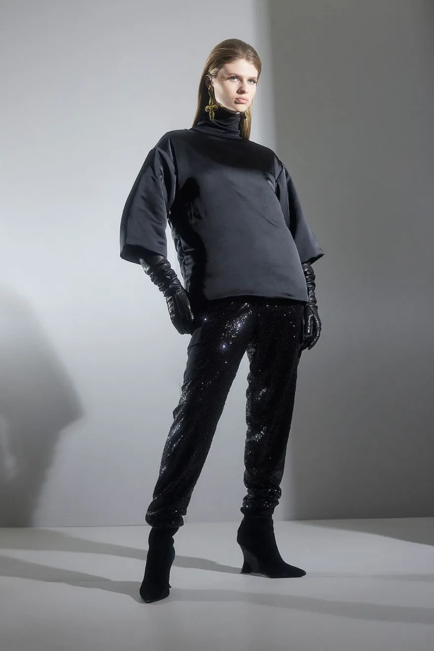 Sequins Cargo Joggers