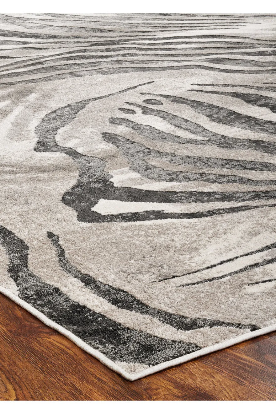 Serengeti- Charcoal Zebra Rug