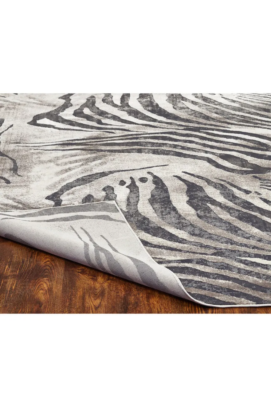 Serengeti- Charcoal Zebra Rug