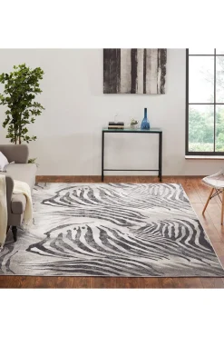Serengeti- Charcoal Zebra Rug