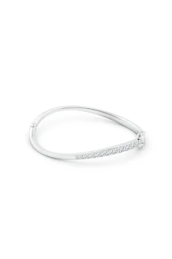 Shangri-La Brushstroke 14K Gold and Diamond Half Bracelet