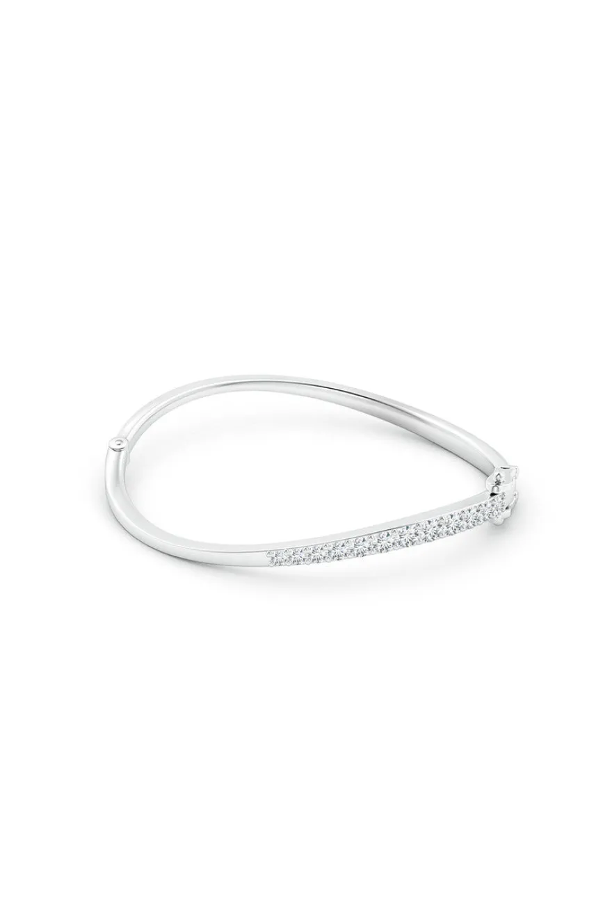 Shangri-La Brushstroke 14K Gold and Diamond Half Bracelet
