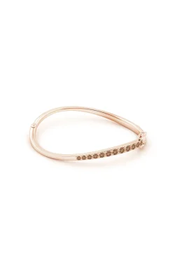 Shangri-La Brushstroke 14K Gold and Coffee Diamond Half Bracelet