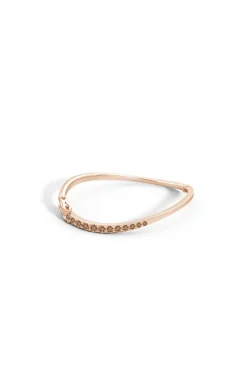 Shangri-La Brushstroke 14K Gold and Coffee Diamond Half Bracelet