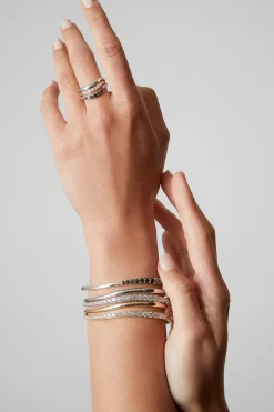 Shangri-La Brushstroke 14K Gold and Black Diamond Full Eternity Stacking Ring