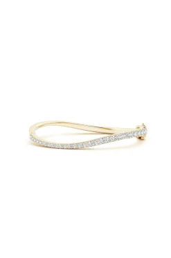 Shangri-La Brushstroke 14K Gold and Diamond Full Bracelet