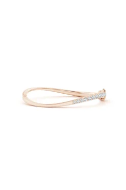 Shangri-La Brushstroke 14K Gold and Diamond Half Bracelet
