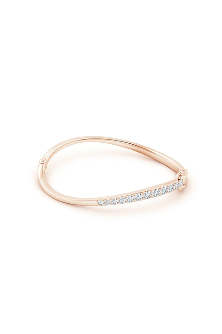 Shangri-La Brushstroke 14K Gold and Diamond Half Bracelet