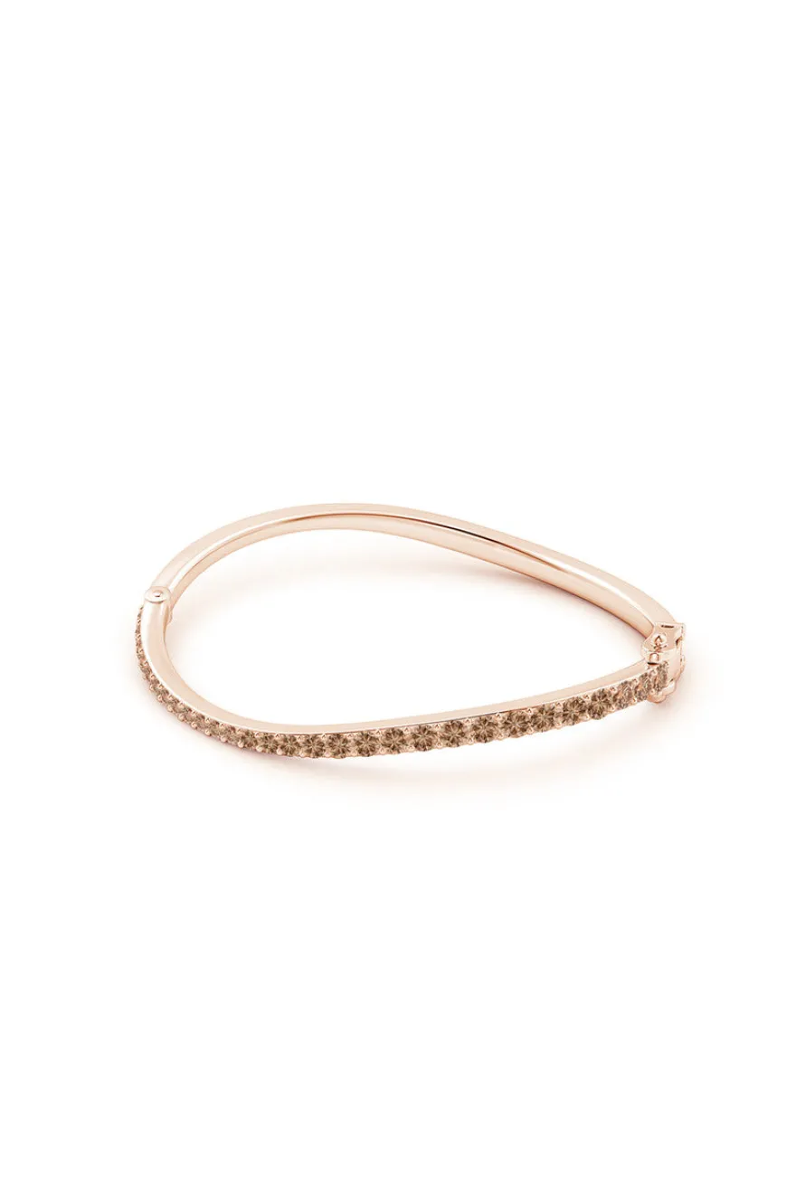 Shangri-La Brushstroke 14K Gold and Coffee Diamond Full Bracelet