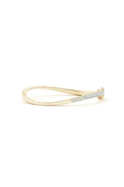 Shangri-La Brushstroke 14K Gold and Diamond Half Bracelet