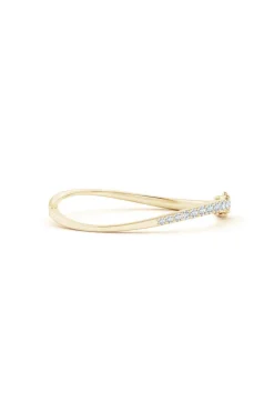 Shangri-La Brushstroke 14K Gold and Diamond Half Bracelet