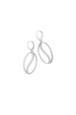 Shangri-La Elliptical Yin-Yang 14K-Gold and Diamond Large Leverback Earrings