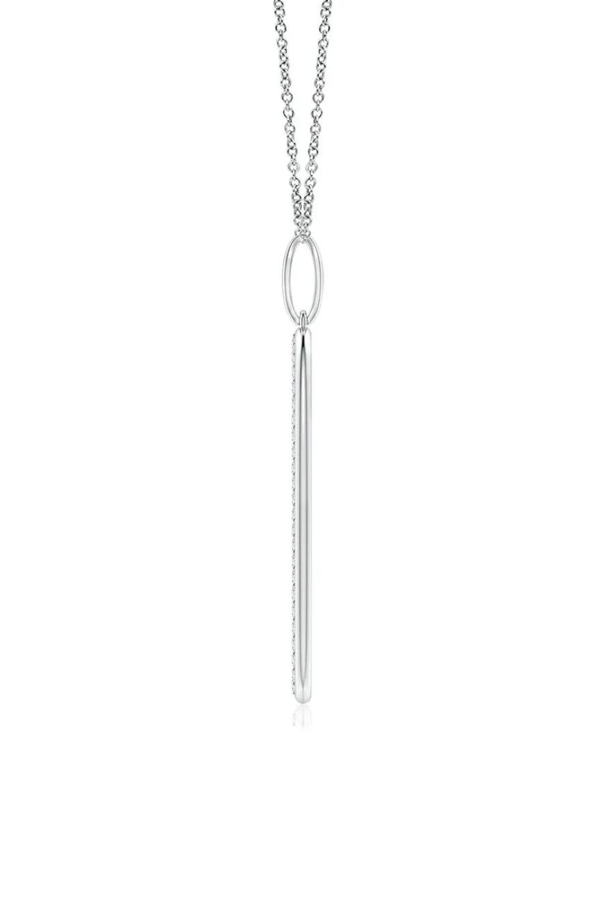 Shangri-La Elliptical Yin-Yang 14K Gold and Diamond Pendant Necklace
