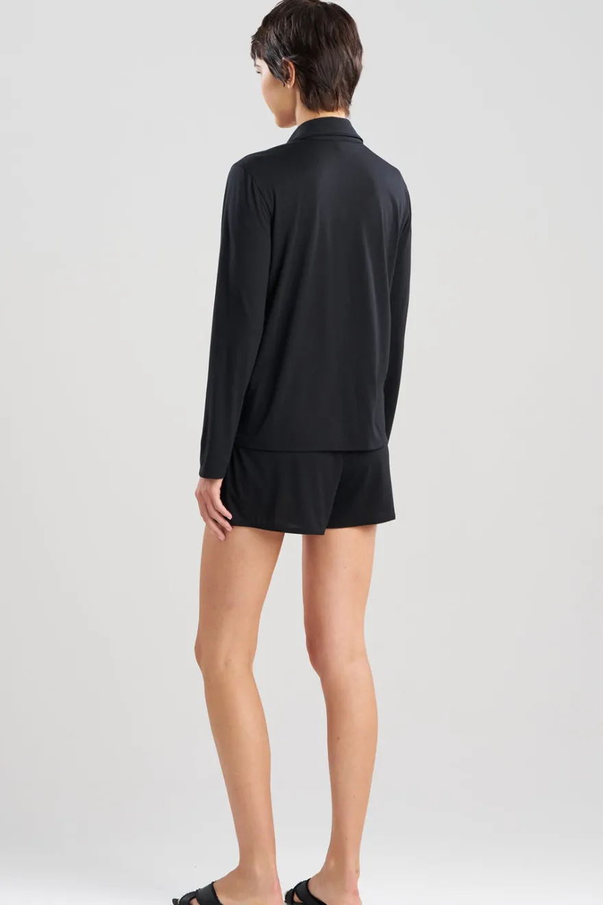 Shangri-La Embroidered TENCEL™ Notch Shorts PJ