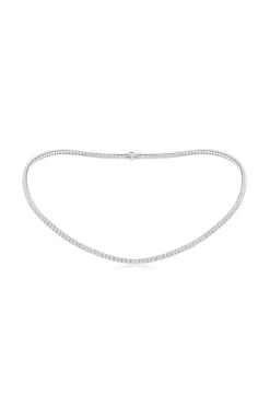 Shangri-La 14K Gold and Diamond Prong Set Tennis Necklace