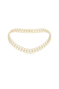 Shangri-La Yin-Yang 14K Gold and Diamond Chain Link Necklace