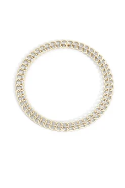 Shangri-La Yin-Yang 14K Gold and Diamond Chain Link Necklace