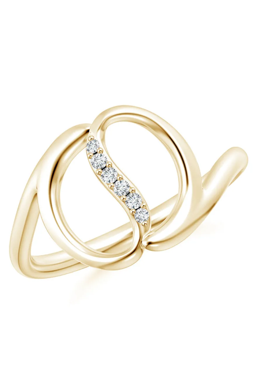 Shangri-La Yin-Yang 14K Gold and Diamond Bypass Ring