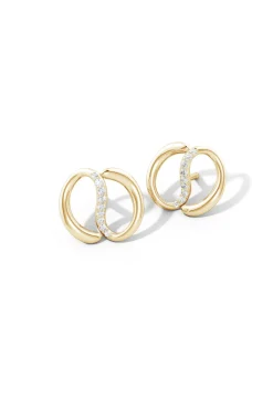 Shangri-La Yin-Yang 14K Gold Diamond Stud Earrings