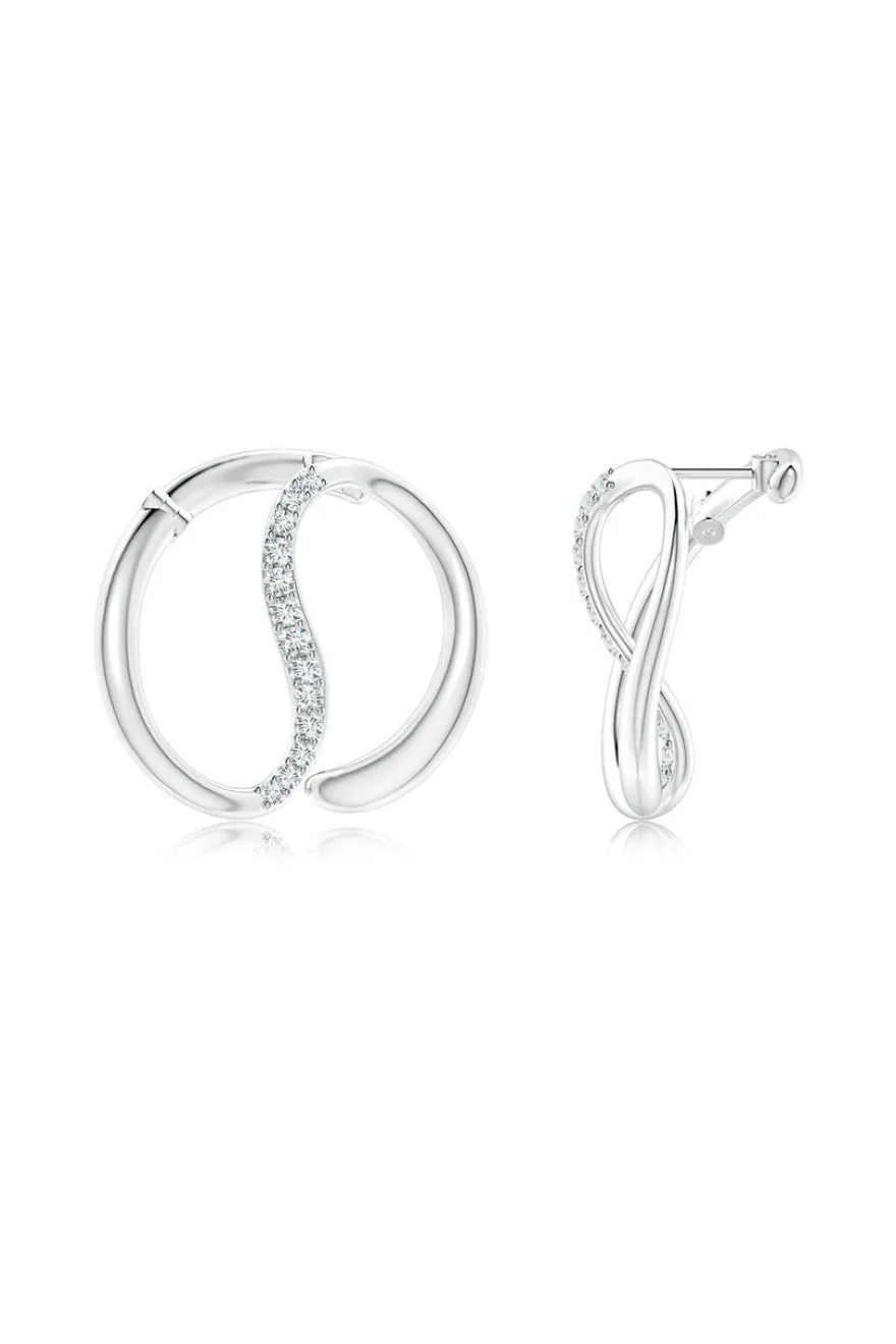 Shangri-La Yin-Yang 14K Gold and Diamond Large Button Stud Earrings