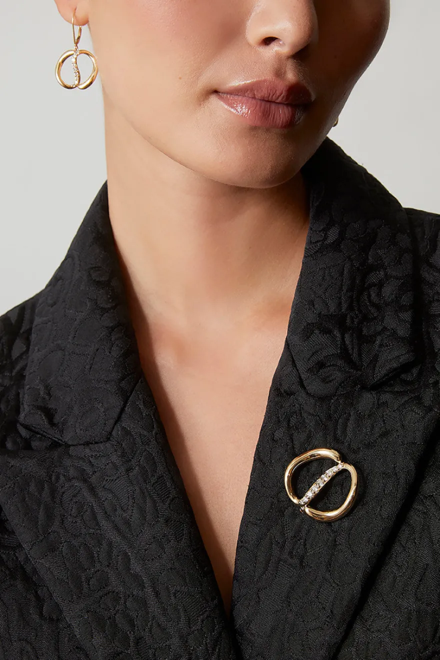 Shangri-La Yin-Yang 14K Gold and Diamond Dangle Earrings