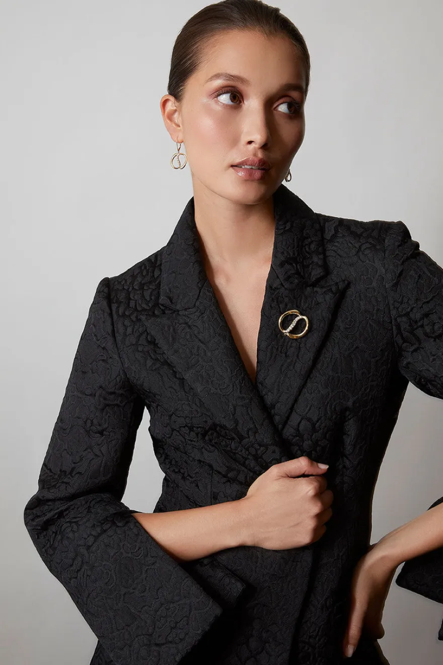 Shangri-La Yin-Yang 14K Gold and Diamond Brooch