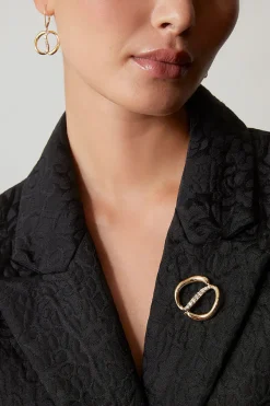 Shangri-La Yin-Yang 14K Gold and Diamond Brooch