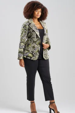 Shinrin Paisley Jacquard Notch Lapel Blazer
