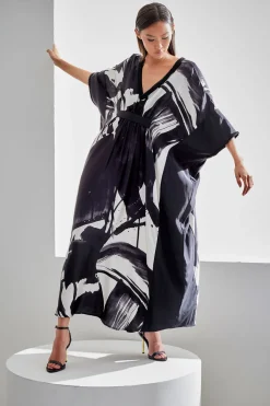 Shodo Beaded Silk Caftan