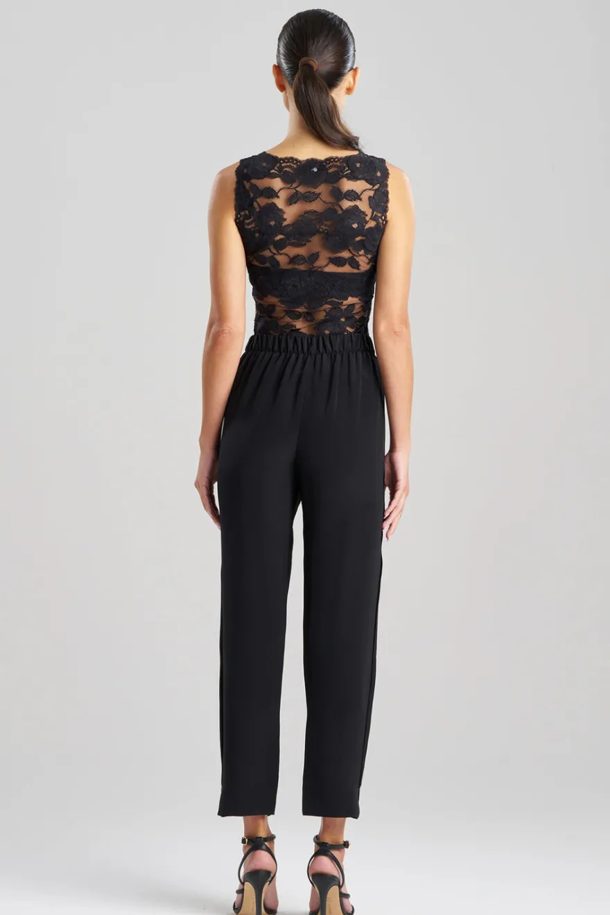 Silk Crepe Tapered Pants