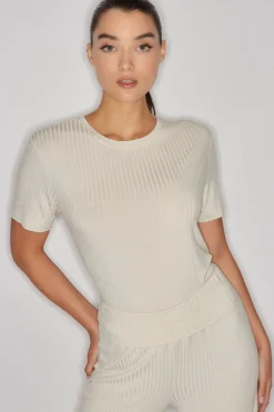 Skye Rib Ease Short Sleeve Top