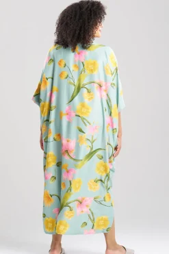 Solene Matte Charmeuse Zip Caftan