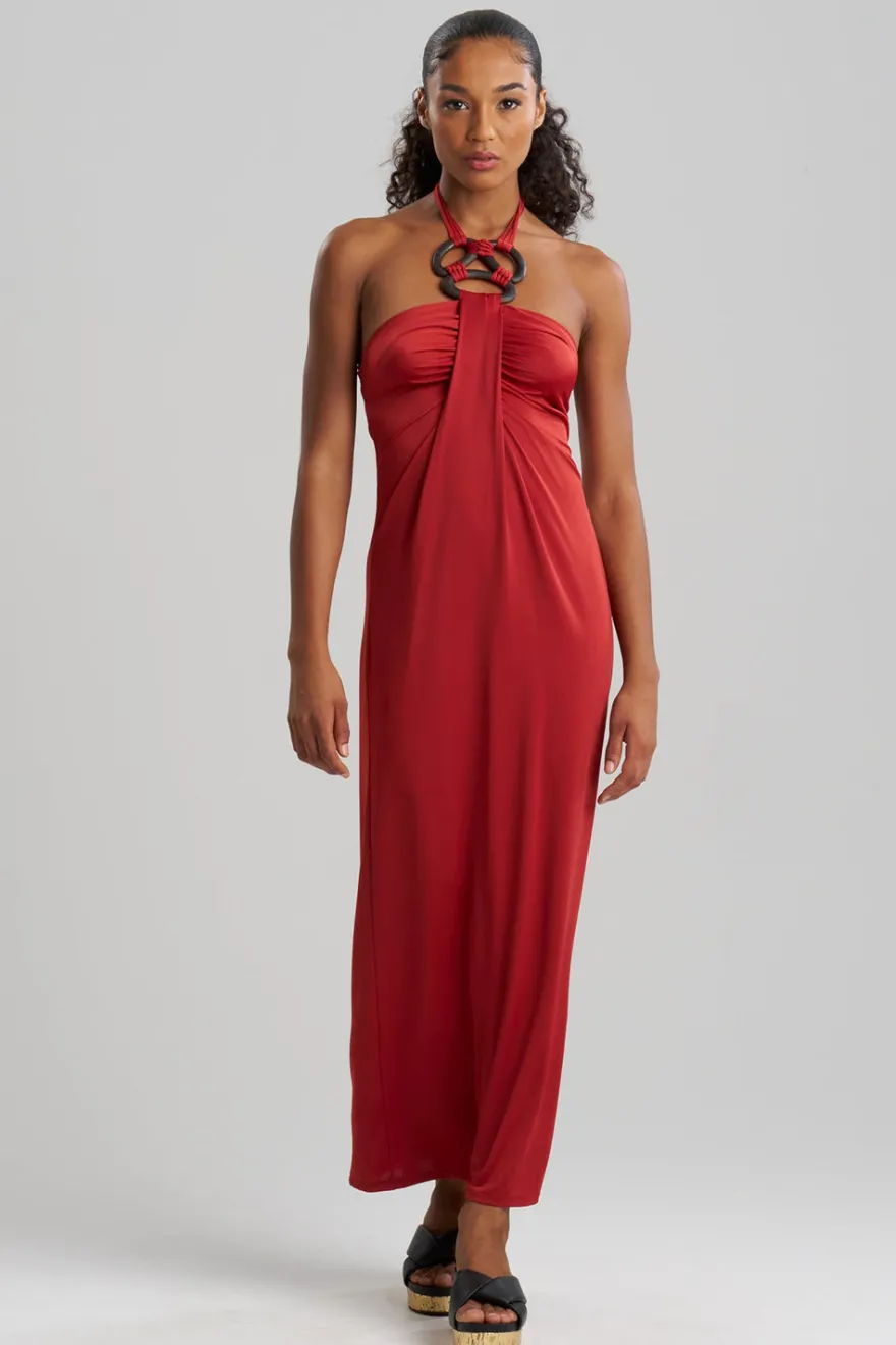 Solid Jersey Halter Dress