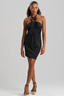 Solid Jersey Mini Halter Dress