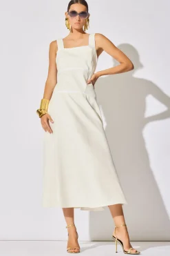 Stretch Basketweave Cotton Sundress