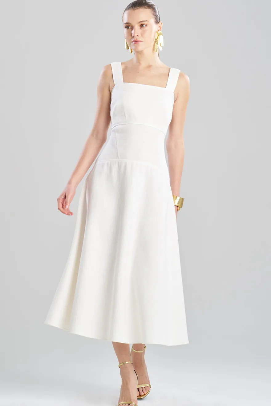 Stretch Basketweave Cotton Sundress