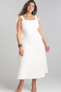 Stretch Basketweave Cotton Sundress