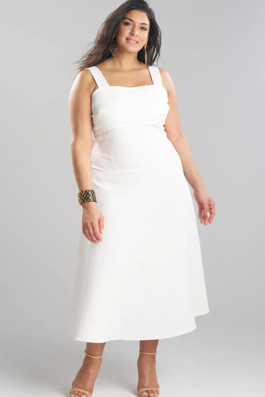 Stretch Basketweave Cotton Sundress