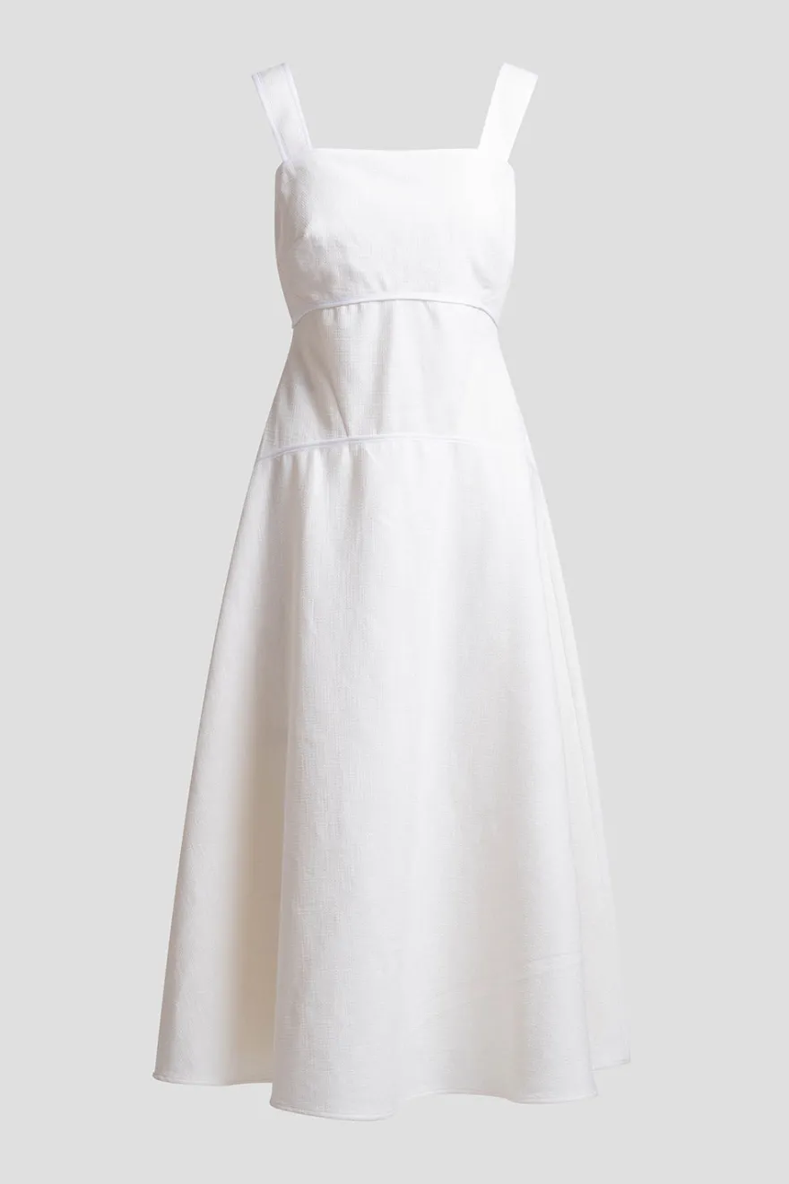 Stretch Basketweave Cotton Sundress